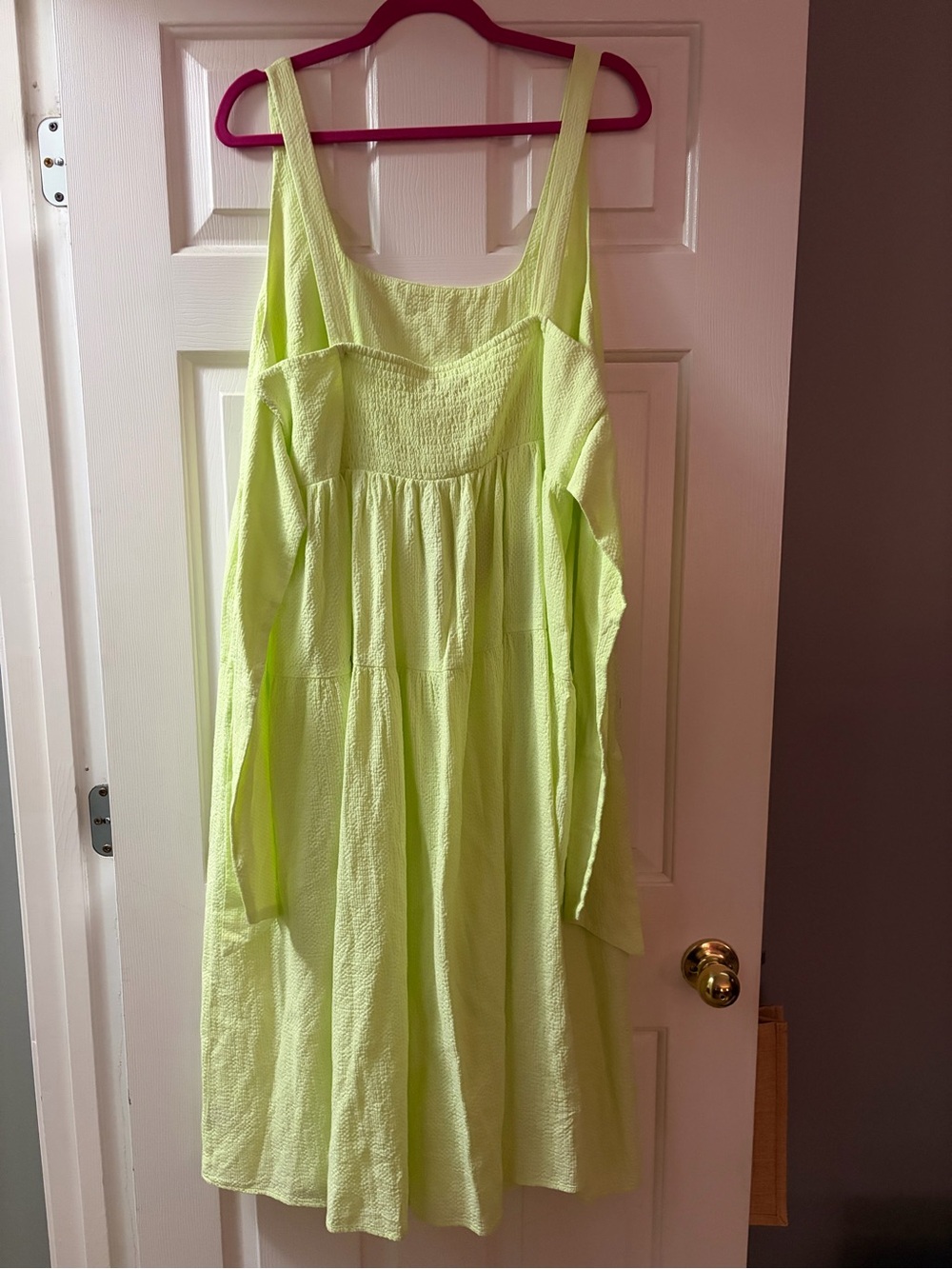 Ava & Viv Neon Lime Tiered Sundress - Picture 3 of 5